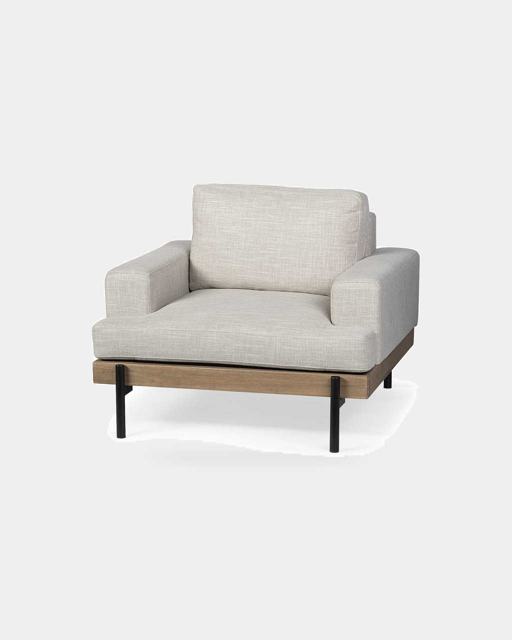 The Haru Accent Chair — Cream Fabric