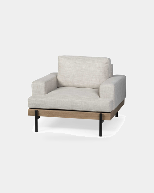 The Haru Accent Chair — Cream Fabric