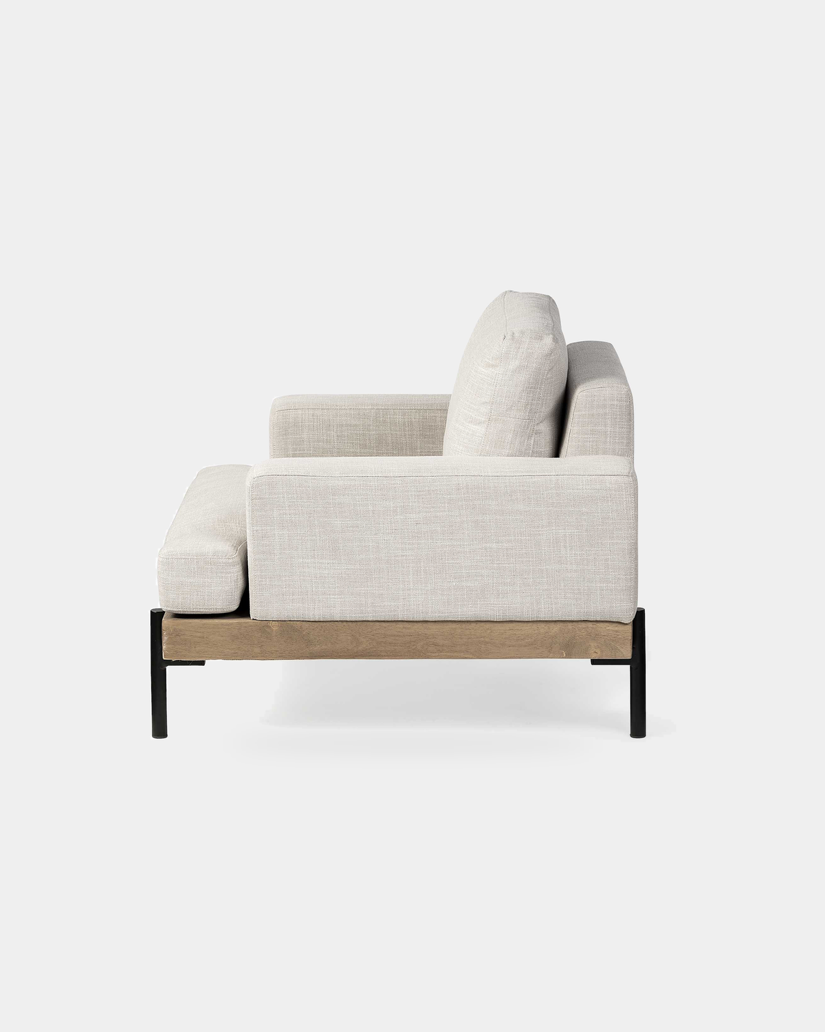 The Haru Accent Chair — Cream Fabric